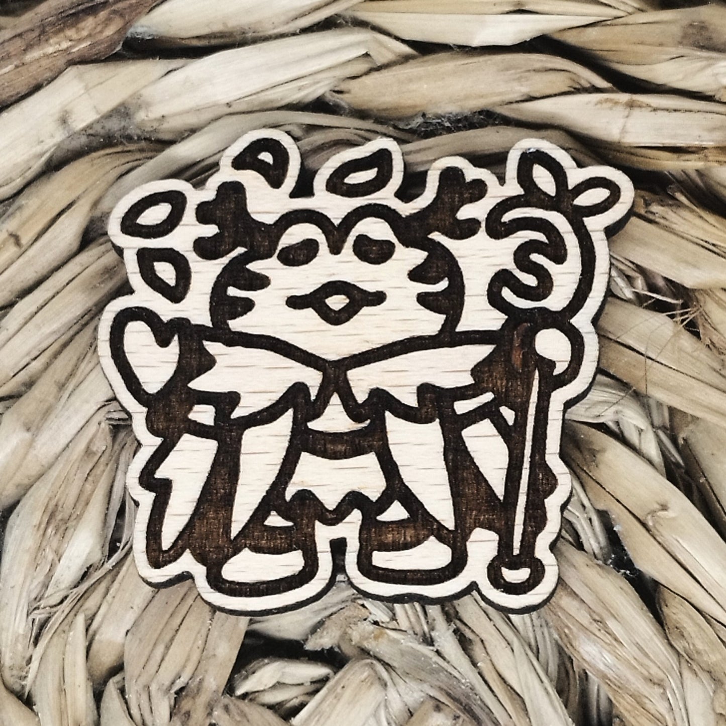 DRUID FROG WOOD PIN