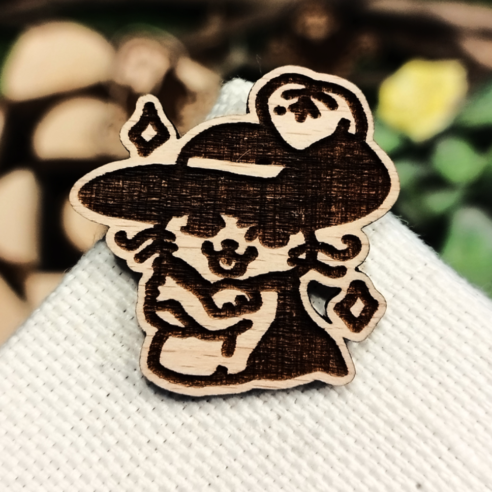 PUSS IN BOOTS WOOD PIN