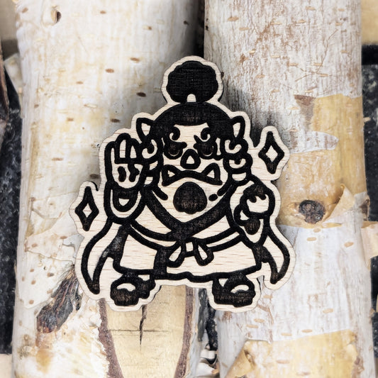 FISH PIRATE WOOD PIN