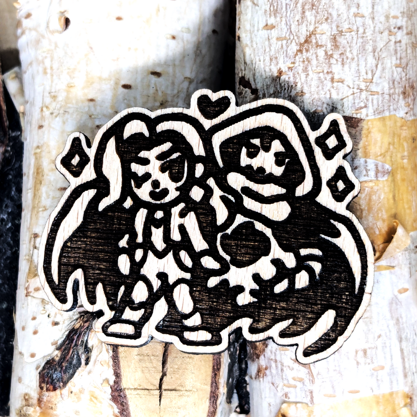 LIGHT & SHADOW WOOD PIN
