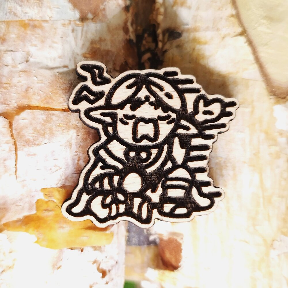 MARCILLE PETRIFIED WOOD PIN