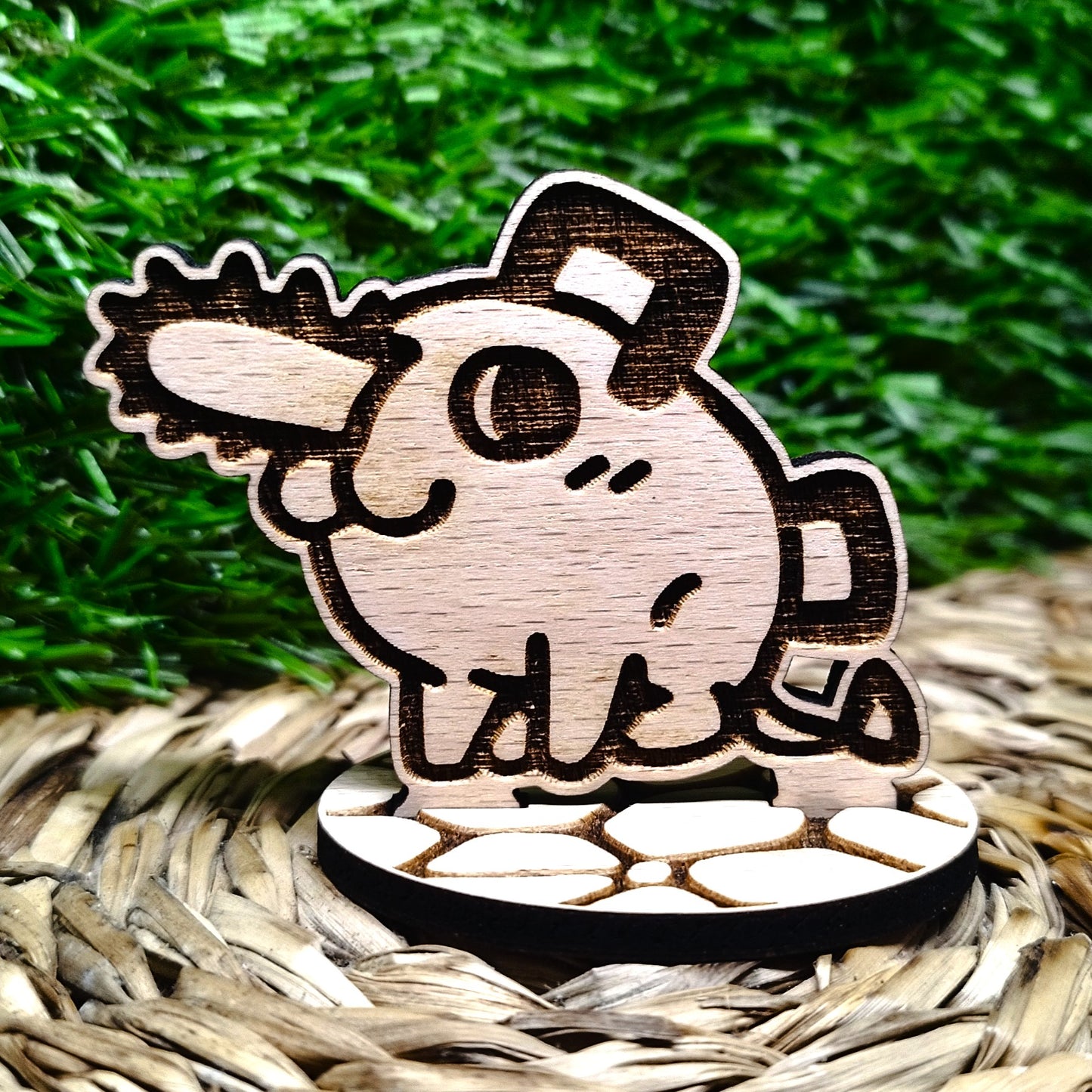 CHAINSAW PUPPY WOOD STANDEE