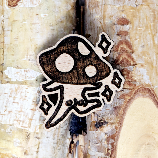 SILLY BOTTOM MUSHROOM WOOD PIN