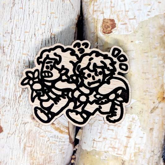 MERRY & PIPPIN WOOD PIN