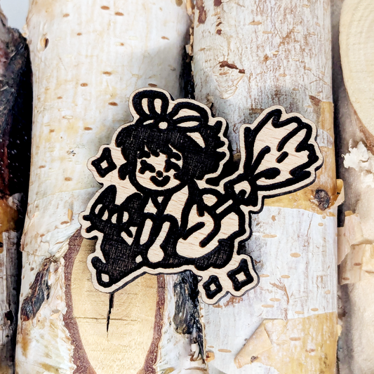 DELIVERY WITCH WOOD PIN
