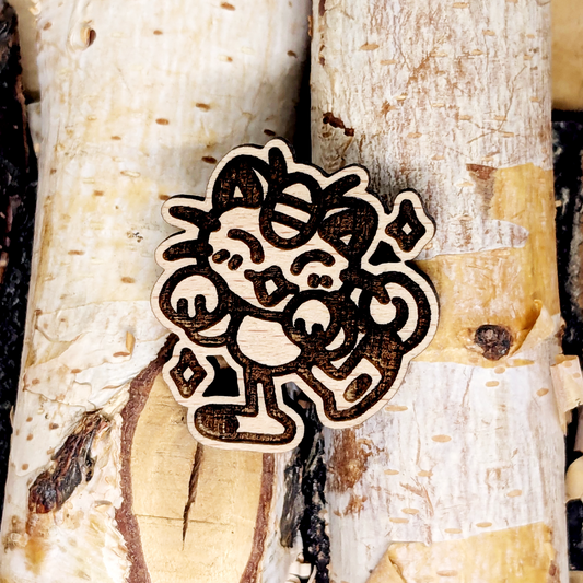MEOWTH WOOD PIN
