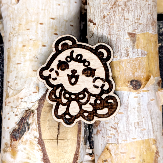 CUTE TAMA WOOD PIN