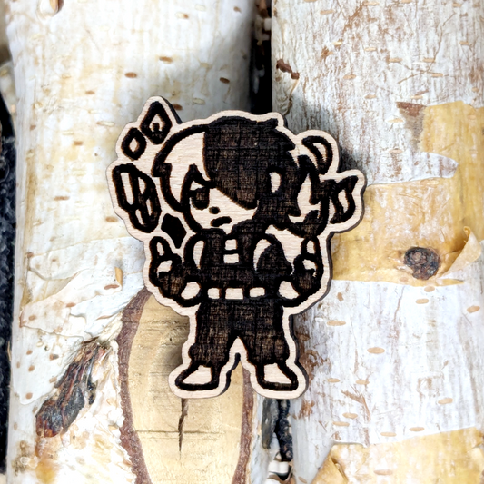 FIRE & ICE SUPERHERO WOOD PIN