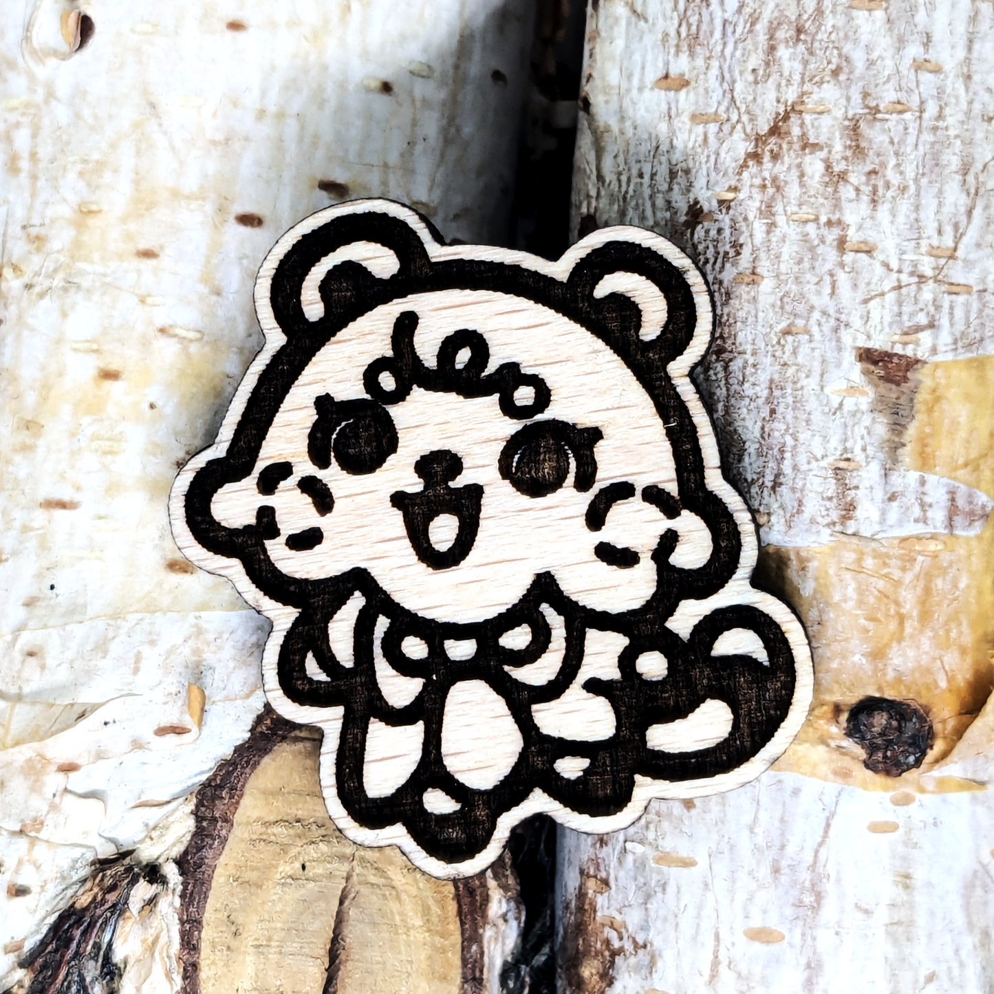 CUTE TAMA WOOD PIN