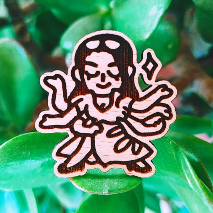 FLEUR ARQUEOLOGIST WOOD PIN