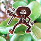 SKELETON BARD WOOD PIN