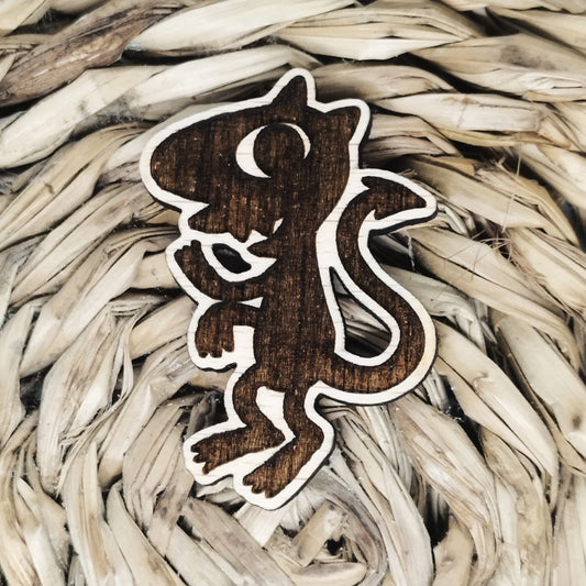 TINY DEMON WOOD PIN