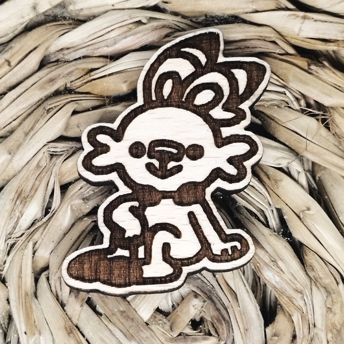 SPRINTER BUNNY WOOD PIN