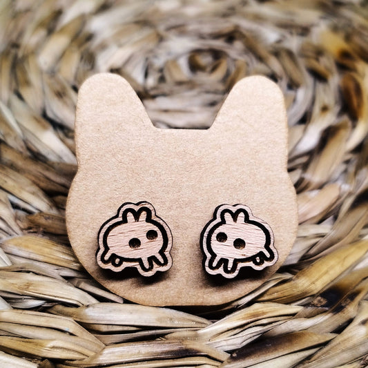 BABA IS YOU WOOD EARRINGS