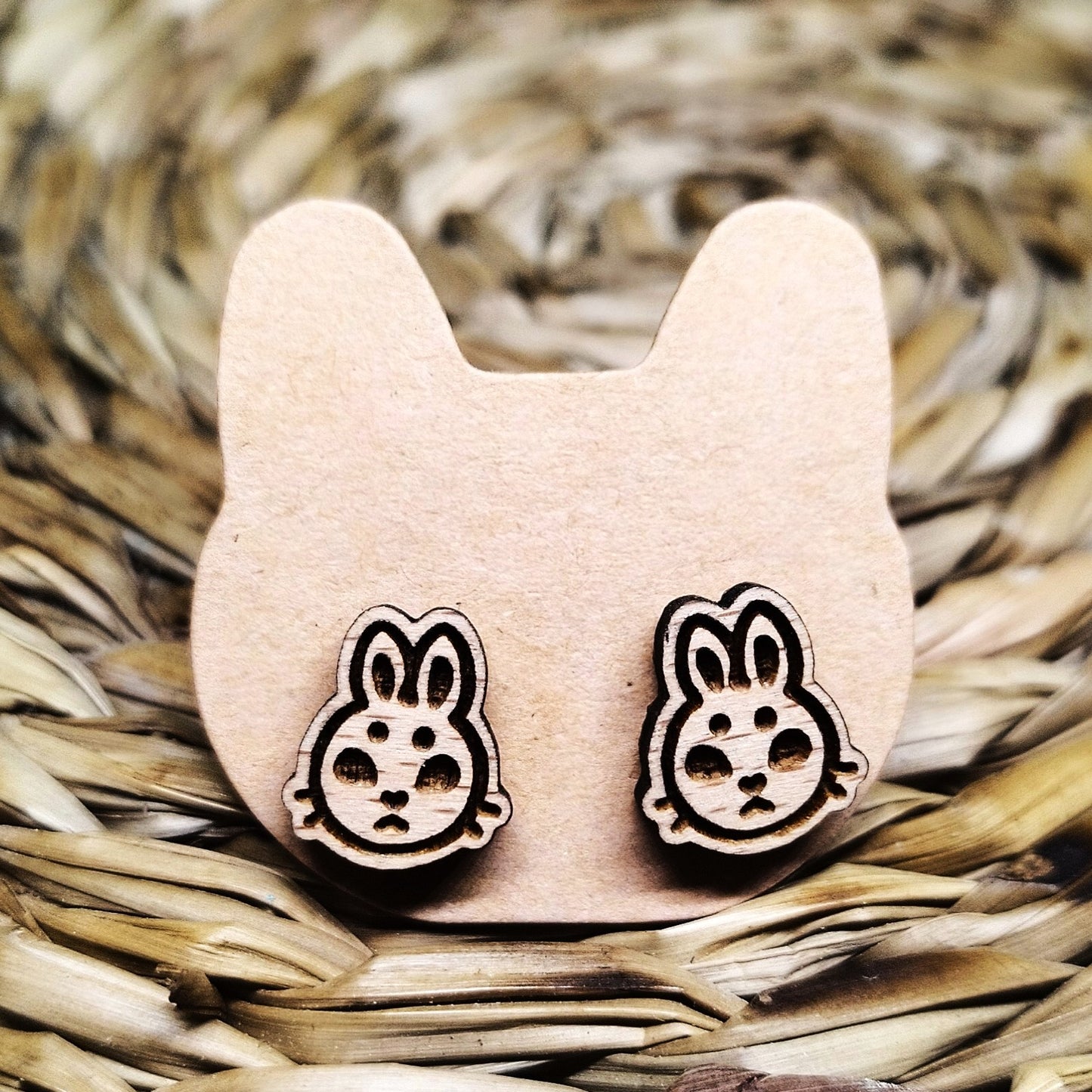 BUNNY WOOD EARRINGS