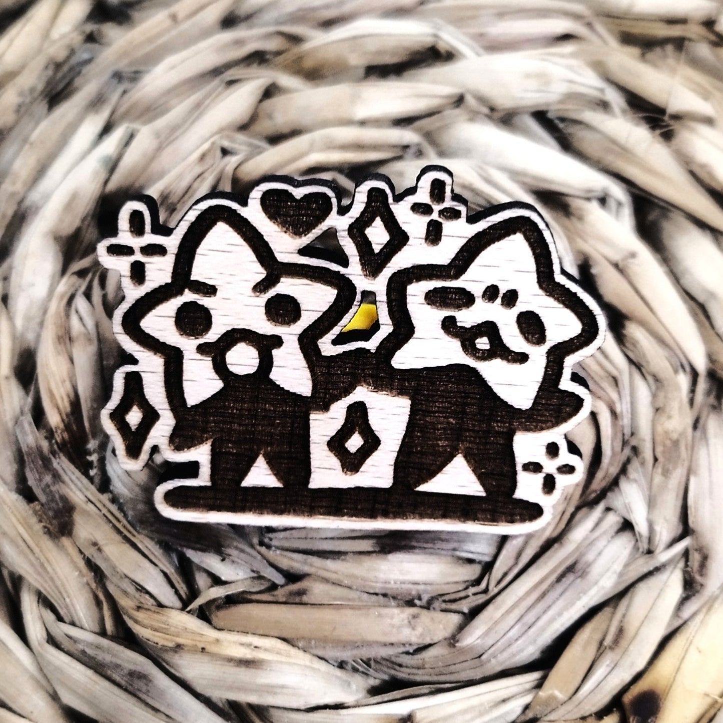 STAR FRIENDS WOOD PIN