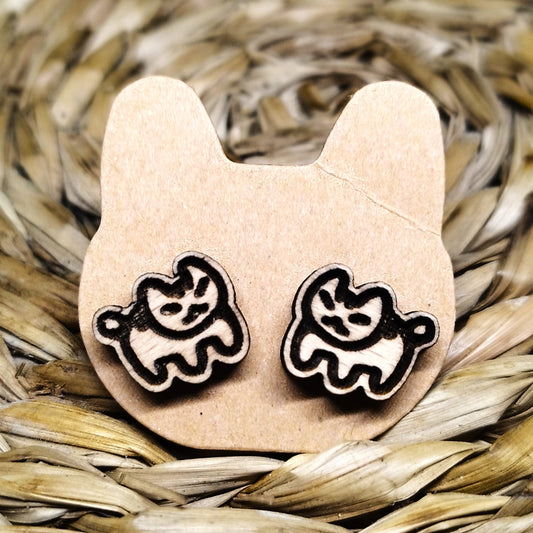 KITTY WOOD EARRINGS