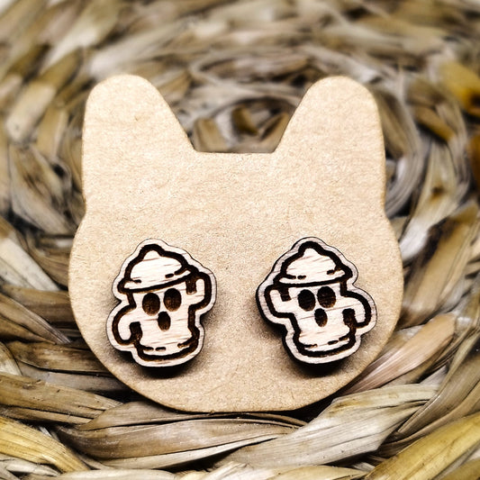 ANIMAL CROSSING GYROID WOOD EARRINGS