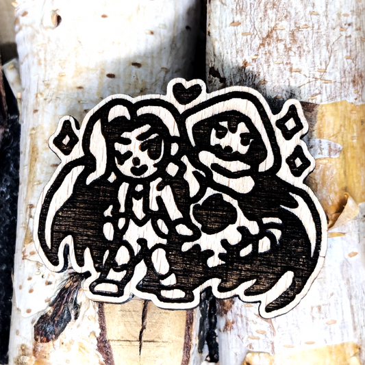LIGHT & SHADOW WOOD PIN