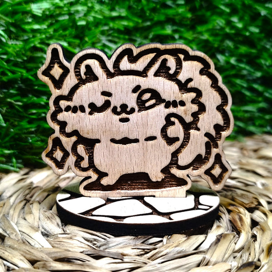 GREEDY SQUIRREL WOOD STANDEE