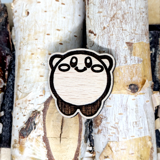 TINY CHUBBY PINK BALL WOOD PIN
