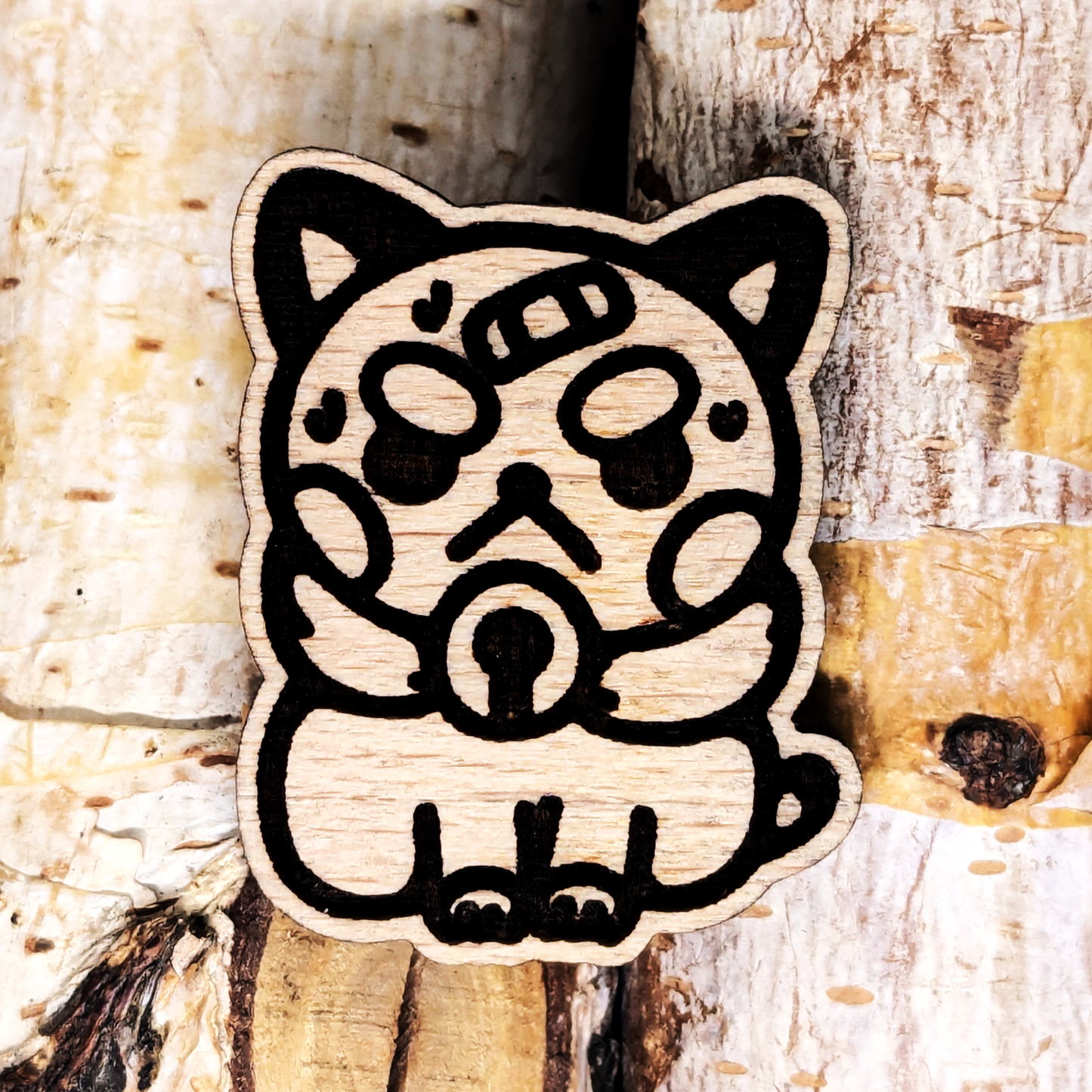 PUPPYKITTY WOOD PIN