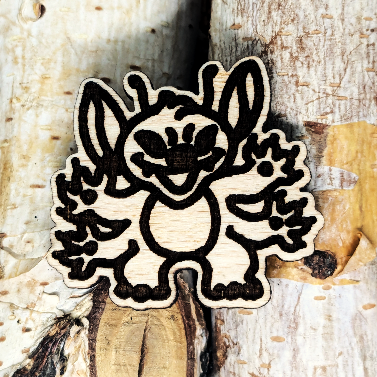 TINY MONSTER WOOD PIN