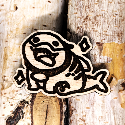 GOOD SHARK WOOD PIN