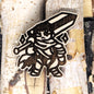 BLACK SWORDSMAN WOOD PIN