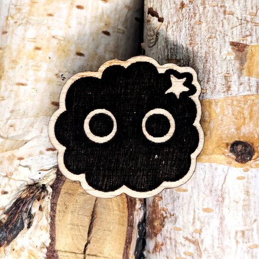DUST SPRITE WOOD PIN