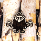 DARK WOLF WOOD PIN