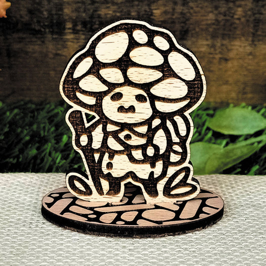 TRAVELING MUSHROOM WOOD STANDEE
