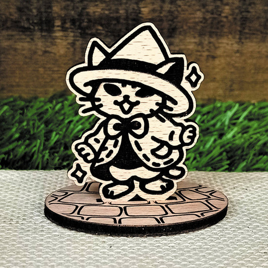 WIZARD CAT WOOD STANDEE