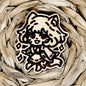 FOX GIRL WOOD PIN