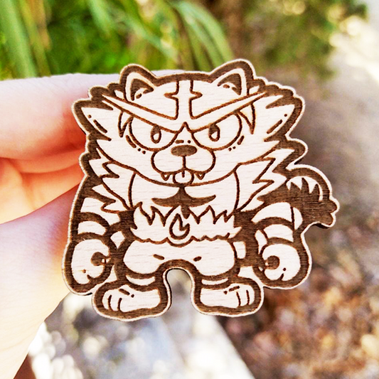 INCINEROAR PIN DE MADERA