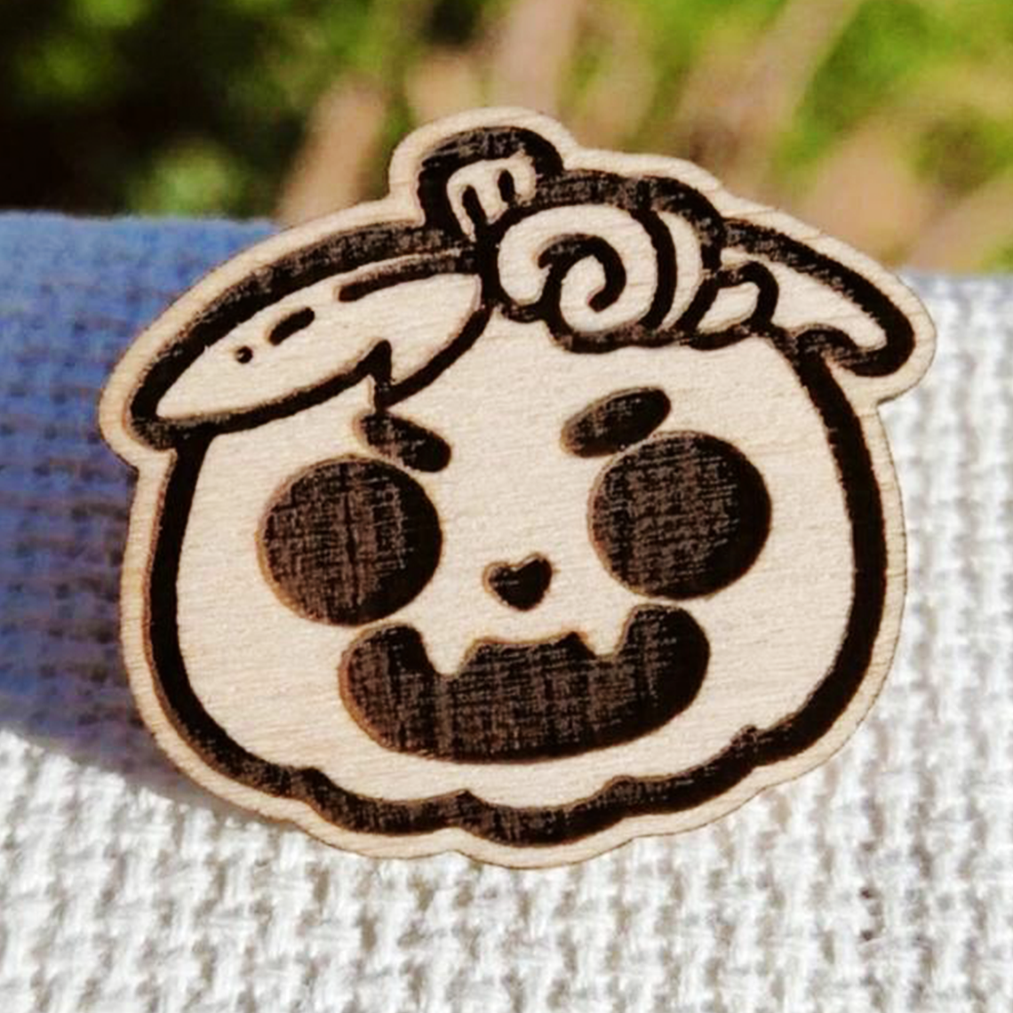 PIN DE MADERA DE CALABAZA DE HALLOWEEN