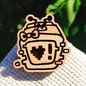 KAWAII TV HEAD WOOD PIN