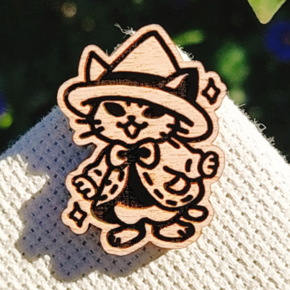 PIN DE MADERA DE GATO MAGO