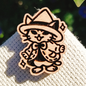 WIZARD CAT WOOD PIN