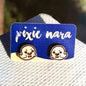 PENDIENTES DE MADERA FANTASMA KAWAII