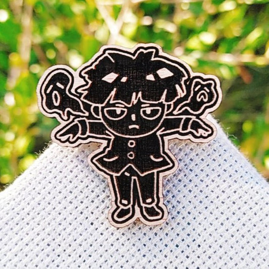 PIN DE MADERA MOB PSYCHO 100